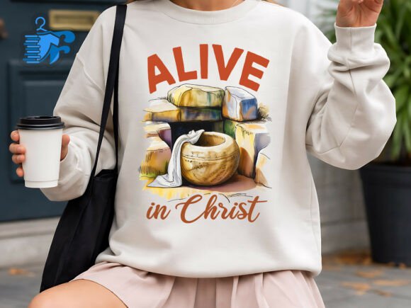 Alive in Christ Easter T-Shirt Designs