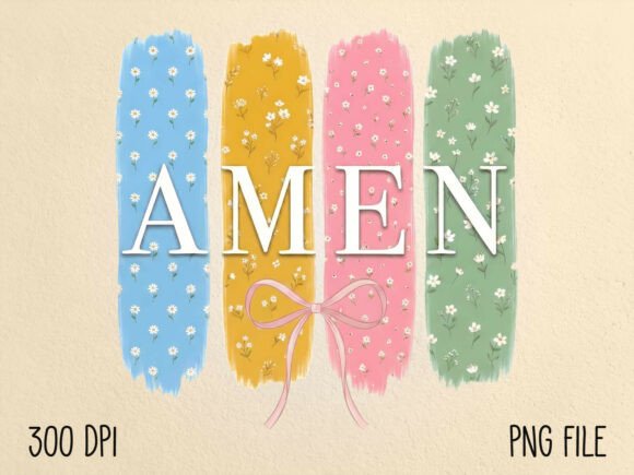 Amen Christian Easter Sublimation PNG for T-Shirt Designs