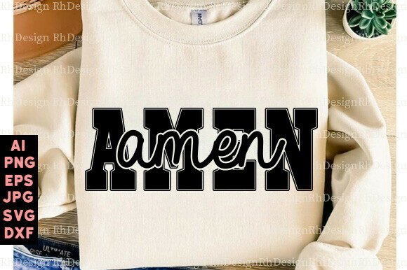 Amen Cross Bow SVG T-Shirt Designs