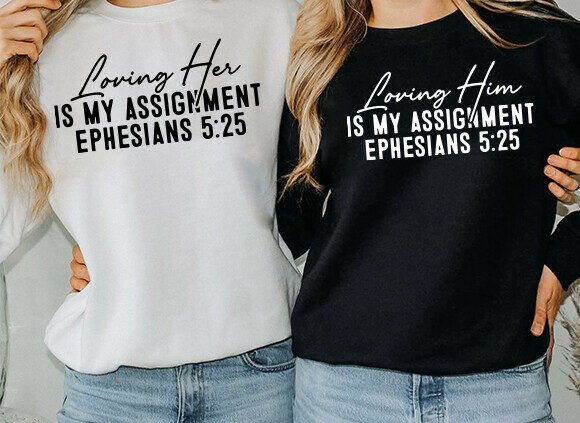 Christian Couples SVG & Positive PNG T-Shirt Designs