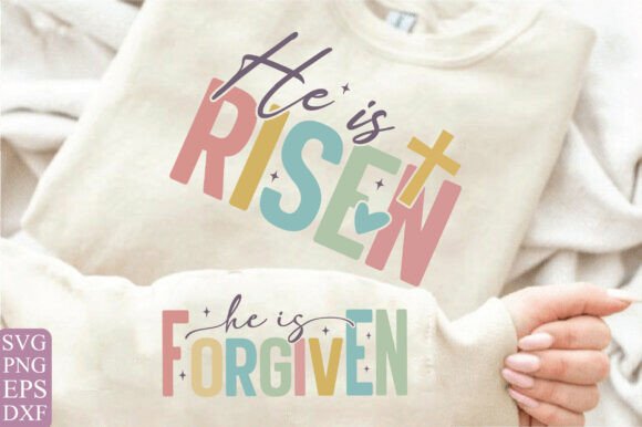 Christian Easter SVG: He is Risen T-Shirt Designs
