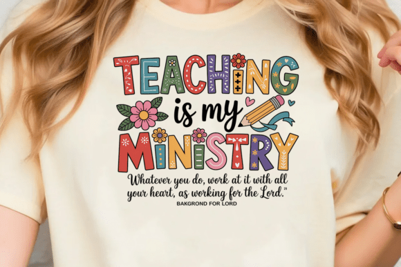 Christian Teacher PNG VOL 2 for T-Shirt Designs