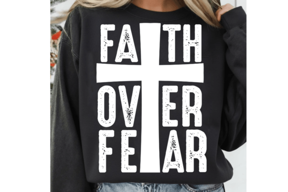 Faith over Fear PNG, Christian SVG