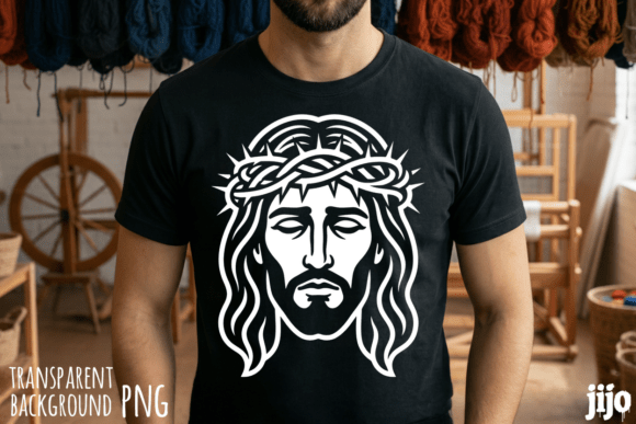 Jesus Christian Crown Thorns PNG for T-Shirt Designs