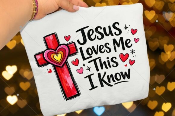 Jesus Loves Me PNG, Jesus Valentine Png