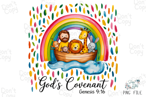 Toddler Christian Faith, Noah’s Ark PNG — T-Shirt Designs